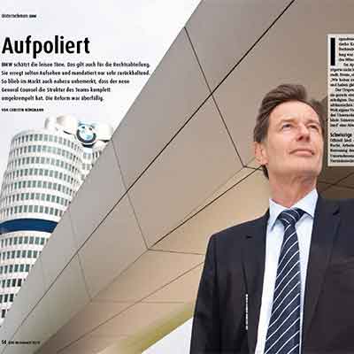 Juergen Reul, BMW für Juve Rechtsmarkt by Kubinska & Hofmann